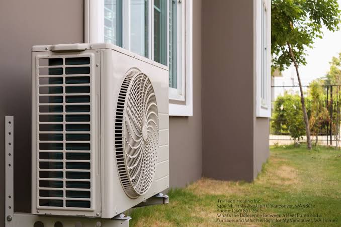Outdoor heat pump unit installed beside a home, providing efficient heating and cooling for year-round comfort.